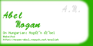 abel mogan business card